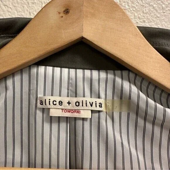 alice & olivia towork blazer gray size small - Picture 6 of 8